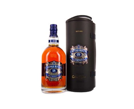 CHIVAS REGAL GOLD SIGNATURE AGED 18 YEARS - 1.75 LITRESBlended Scotch Whisky1.75 litre, 40% volume, in leatherette carry case