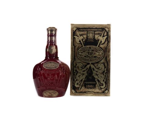 CHIVAS REGAL ROYAL SALUTE AGED 21 YEARS - RUBY DECANTERBlended Scotch Whisky70cl, 40% volume, in carton.