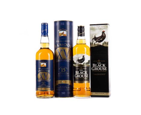 FAMOUS GROUSE BILL MCLAREN'S FAMOUS XV AGED 15 YEARSBlended Scotch Whisky70cl, 40% volume, in tube.BLACK GROUSE Blended Scotc