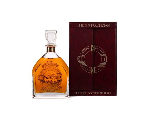 SS POLITICIAN 'WHISKY GALOREBlended Scotch WhiskyDecanter no. A4309. 75cl, 43 volume, in box, complete with certificate of au