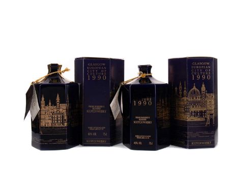 GLASGOW EUROPEAN CITY OF CULTURE 1990 (2)Blended Scotch Whisky75cl, 40% volume, in carton with spare stopper.Two bottles