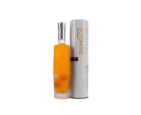 OCTOMORE 6.3 ISLAY BARLEY AGED 5 YEARSSingle Malt Scotch Whisky700ml, 64% volume, in tin.Condition report: Some dents to the 