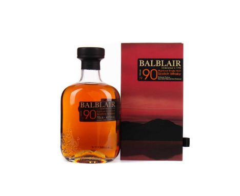 BALBLAIR 1990Single Malt Scotch WhiskyBottled 2013. 70cl, 46% volume, in box.