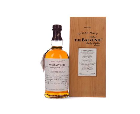BALVENIE 1972 VINTAGE CASKSingle Malt Scotch WhiskyDistilled 27 November 1972, matured in cask no. 14816, bottled 13 June 200