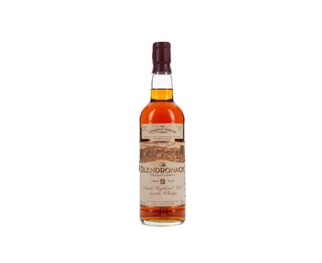 GLENDRONACH TRADITIONAL 12 YEARS OLDSingle Malt Scotch WhiskyMatured in sherry casks. 70cl, 40% volume.