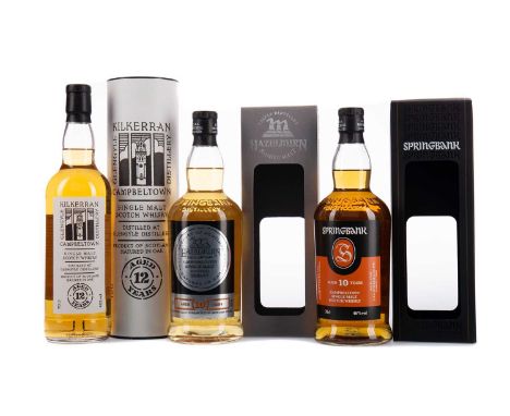 SPRINGBANK AGED 10 YEARSSingle Malt Scotch Whisky70cl, 46% volume, in carton.HAZELBURN AGED 10 YEARSSingle Malt Scotch Whisky