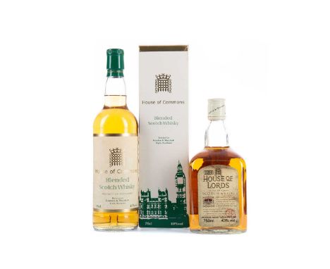 HOUSE OF LORDSBlended Scotch Whisky750ml, 43% volume.HOUSE OF COMMONSBlended Scotch Whisky70cl, 40% volume, in carton.Two bot