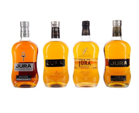 ISLES OF JURA 10 YEARS OLD (3)Single Malt Scotch Whisky70cl, 40% volume, in carton ISLE OF JURA SUPERSTITION Single Malt Scot