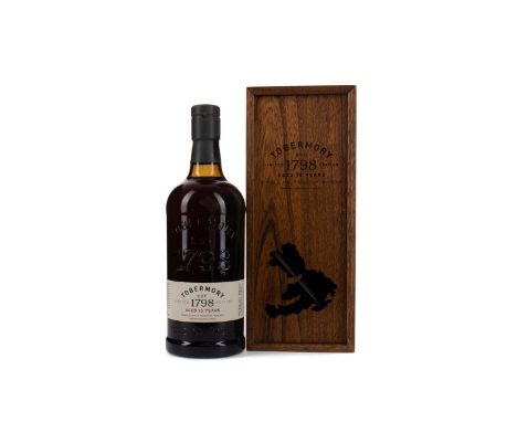 TOBERMORY AGED 15 YEARSSingle Malt Scotch WhiskyFinished in Oloroso sherry casks. 70cl, 46.3% volume, in wooden box.