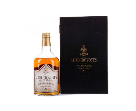 AUCHENTOSHAN LORD PROVOST'S SPECIAL RESERVE AGED 21 YEARSSingle Malt Scotch Whisky70cl, 43% volume, in box.Condition report: 