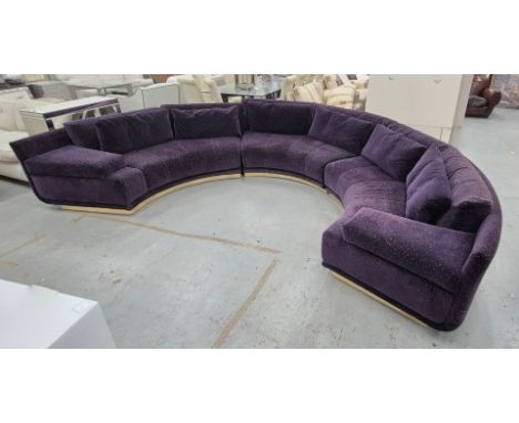 FENDI CASA ARTU ROUND SECTIONAL SOFA. 410cm W approx.