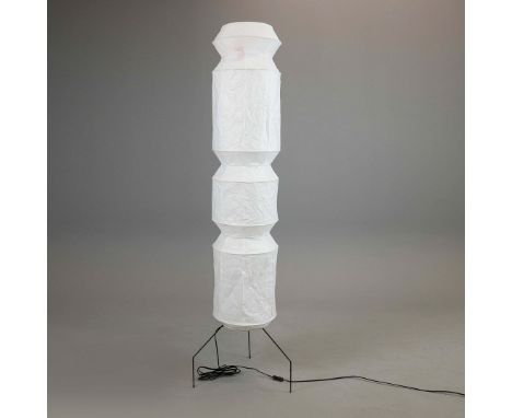 AFTER ISAMU NOGUCHI AKARI UF4-L6 STYLE FLOOR LAMP. 189cm H approx.
