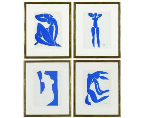 HENRI MATISSE. A SET OF FOUR BLUE NUDES. Signed in the plate, 23cm.5 x 17cm each.&nbsp;(Subject to ARR - see Buyers Condition