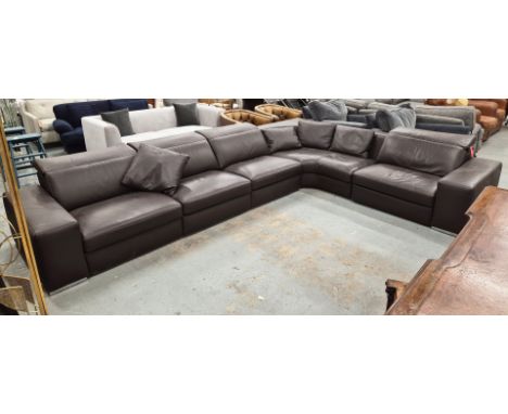 ROCHE BOBOIS CORNER SOFA. 400cm x 280cm x 75cm approx.