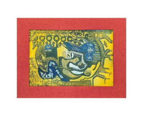 UZO EGONU (NIGERIAN 1931-1996). SACRIFICE TO THE MALIGNANT SPIRIT, 1971. screenprint, signed, titled and numbered 17/50 in pe