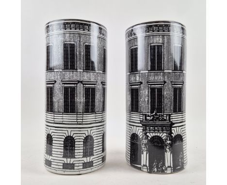 UMBRELLA STANDS, A PAIR. 1950s Italian style, glazed ceramic, 45cm x 20.5cm diam. approx. (2).