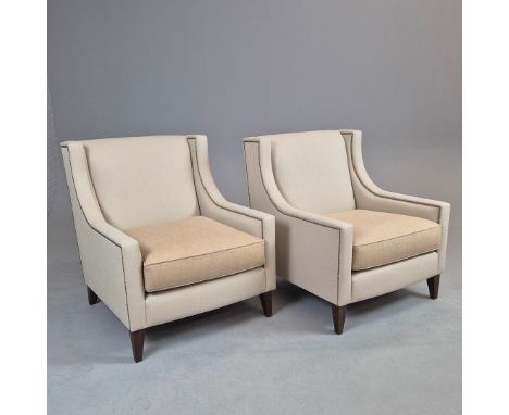 BESPOKE SOFA LONDON ARMCHAIRS, A PAIR. 80cm W approx. (2).