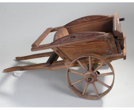 Model wagon constructed in pine. overall length 84cms approx height 40cms