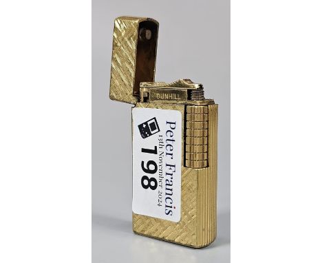Vintage Dunhill gold plated bark finish lighter.  (B.P. 21% + VAT)
