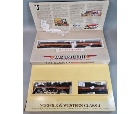 Bachmann HO scale replica of The World's Fastest and most Beautiful Steam Locomotive and Tender, Norfolk and Western Class J.