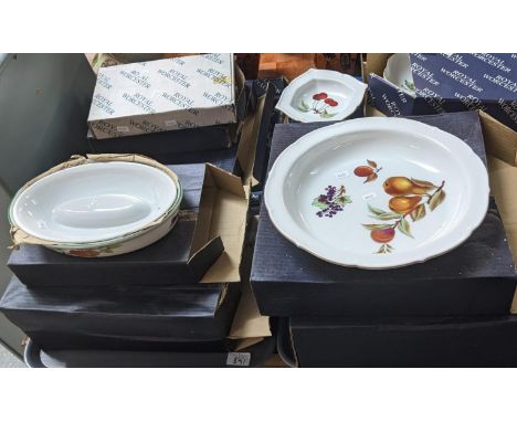 Large collection of Royal Worcester 'Evesham' and 'Evesham Vale' boxed dinnerware items to include: lidded tureen, circular b
