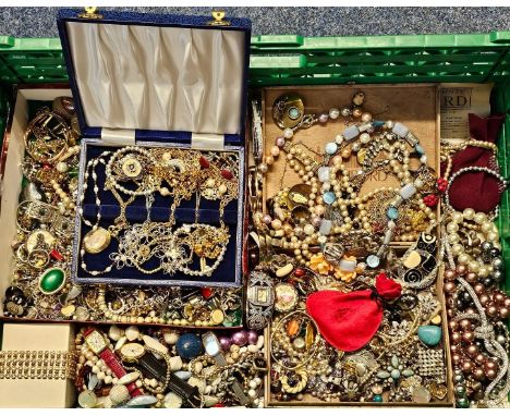 Collection of vintage and other jewellery to include: bangles, rings, necklaces, cufflinks, earrings, pendants etc. (B.P. 21%