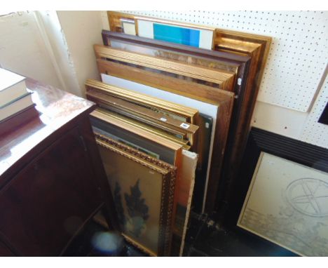 A qty of framed prints, watercolours etc.