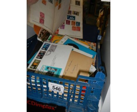 A mixed lot of stamps in albums and first day covers.