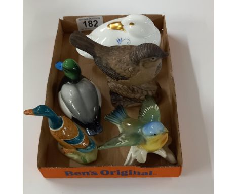 Royal crown Derby Imari blue duck, Beswick greater scamp and Poole bird etc