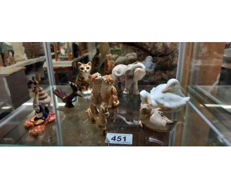 A mixed lot of animal figures including Nao