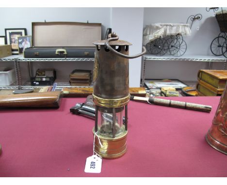 A XIX Century Miners Lamp, by Hailwood and Ackroyd of Leeds, type 01, No. 1771.