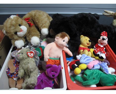 Over Forty Soft Toys, by Ty, Mattel, Disney and others including Ty Prance, Ty Beanie Kids, Ty Millennium.