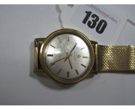 Certina Automatic Vintage Gent's Wristwatch, on later textured bracelet with 9ct gold clasp.