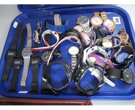 A Collection of Assorted Ladies and Gent's wristwatches, including Casio digital etc:- One Tray
