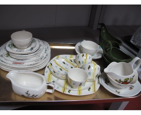 Midwinter Pottery, a collection to include Primavera, Cuban Fantasy, Fiesta, Oranges and Lemons, etc. 