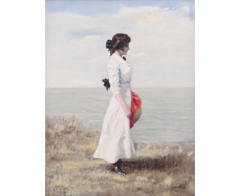Edward Wellington Davis (Born 1880),
oil on canvas, portrait of Ruby, signed and dated 1912, 18" x 14", framed.