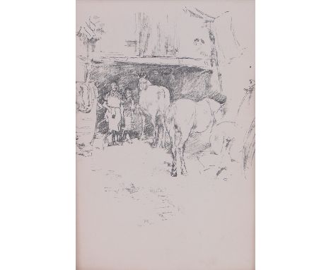 James Whistler (American, 1834-1903),
lithograph, "The Smith's Yard 1895", signed with the butterfly, studio blind stamp Levy