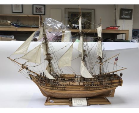 A scale model of HMS Bounty. Length approx 76cm