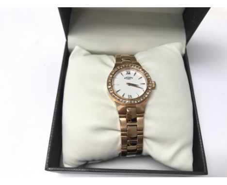A boxed ladies Rotary wristwatch.