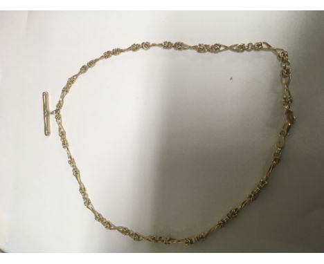 A 20th century 9ct Gold Watch chain type necklace  with Knott links. Weight 9g approx.