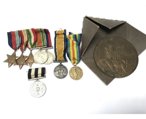 A pair of WW1 medals (the British War Medal &amp; the Victory Medal) awarded to 32082 Pte. S. Brayshaw. Y. &amp; L. R. A coll