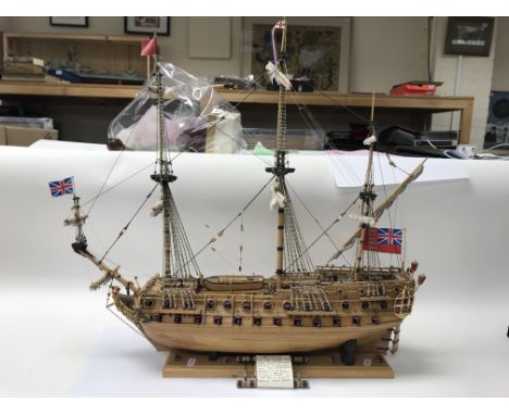 A scale model of HMS Neptune. Length approx 70cm
