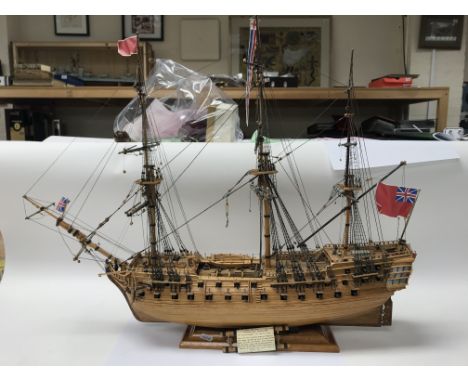 A scale model of HMS Bellona. Length approx 78cm
