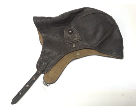 A WW1 leather flying helmet RFC style. 