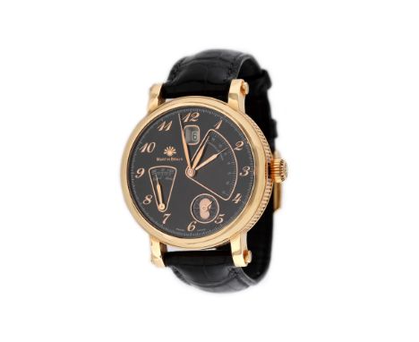   Martin Braun Notos Royal wristwatch, gold, men, rare, accompanied by accessories Martin Braun Notos Royal wristwatch, gold,