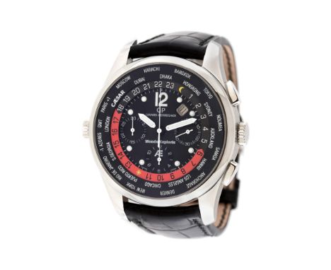   Girard-Perregaux WW.TC Chronograph "Mondo Exploris" wristwatch, men, custom made, limited edition 8/8, original box and doc