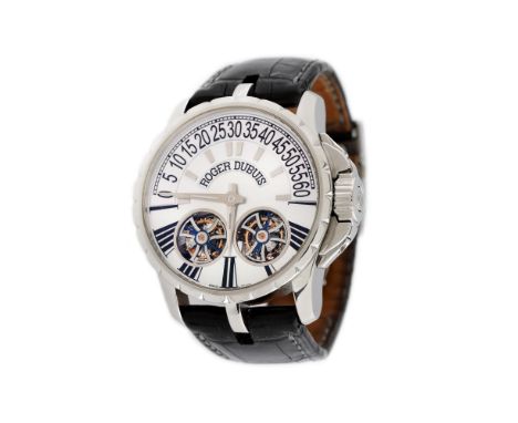   Roger Dubuis Excalibur Double Tourbillon Retrograde wristwatch, men, provenance documents and original box Roger Dubuis Exc