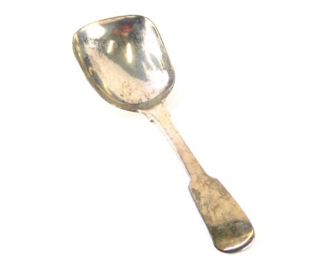 A George IV silver caddy spoon, fiddle pattern, Newcastle, 1828, 12cm long.