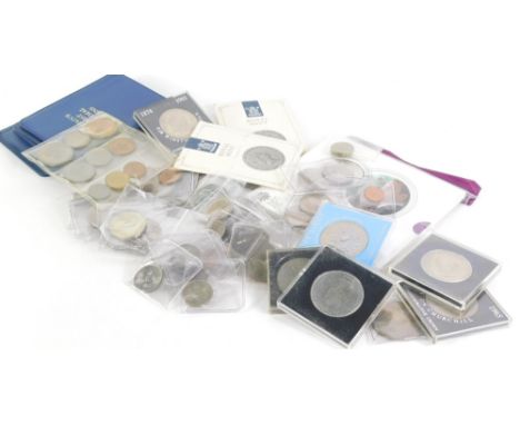 Various coins, mainly decimal, etc., fifty pence pieces, Royal Wedding coins, Prince William, Britain's First Decimal Coin se