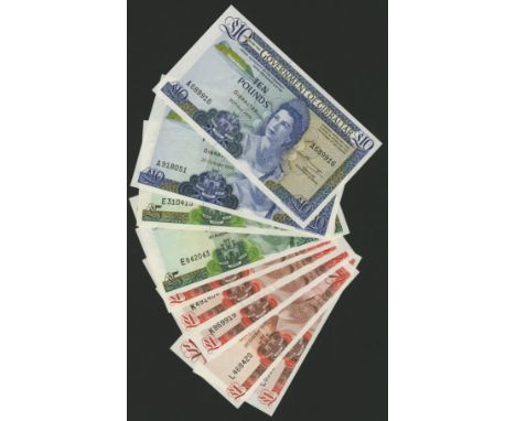 Government of Gibraltar, a group comprising £1 (5), 1975, 1979, 1983, 1986 and 1988, prefixes J, K, K, L and L, also £5 (2), 